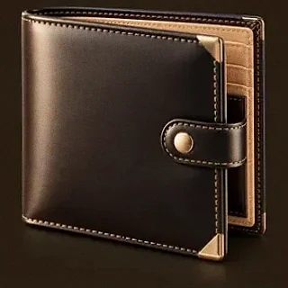 Leather bifold wallet — Shambala