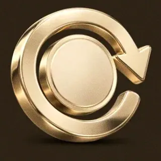Gold circular arrow — Shambala