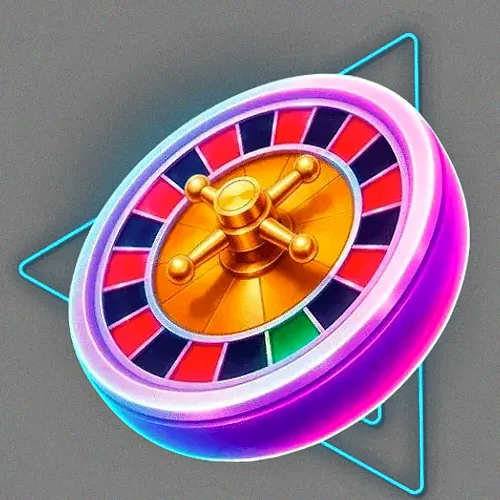 Neon roulette wheel