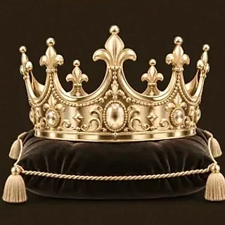 Gold crown on cushion — Shambala