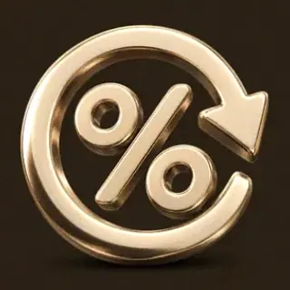 Gold percent symbol — Shambala