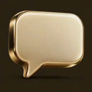 Gold speech bubble — Shambala